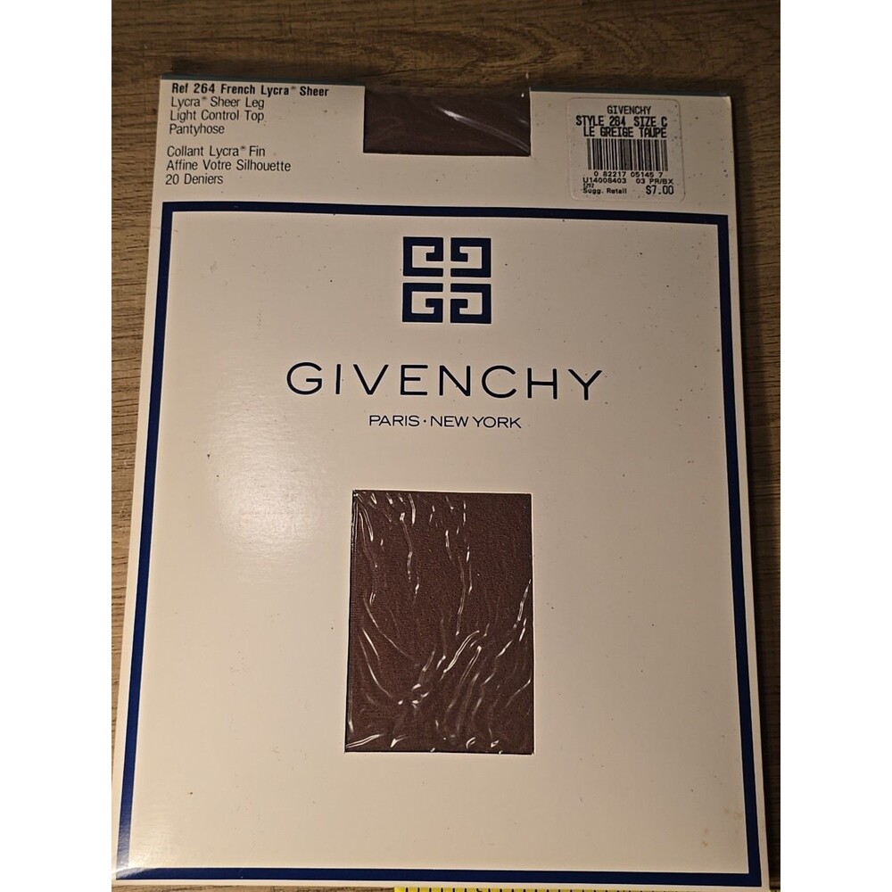 Givenchy French Ultra Sheer Leg PantyhoseTAUPE Size C Light Control Top 264